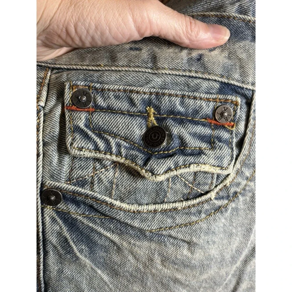 New True Religion Ricky Relaxed Straight W33 Raw Hem Shorts Retail $80